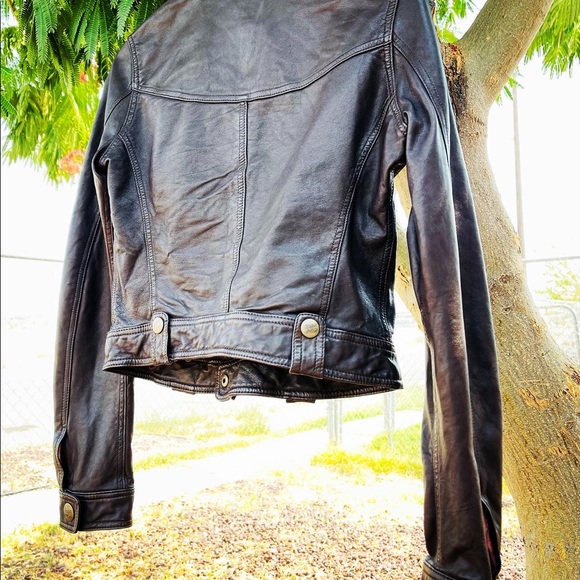 Ezra Fitch Leather Cafe Motorcycle Jacket Size M - Picture 4 of 7